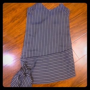 J.o.a blue white stripe dress